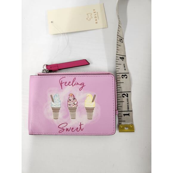 Radley London Feeling Sweet Womens Bright Pink Leather Credit Card Holder/Wallet - Picture 8 of 9